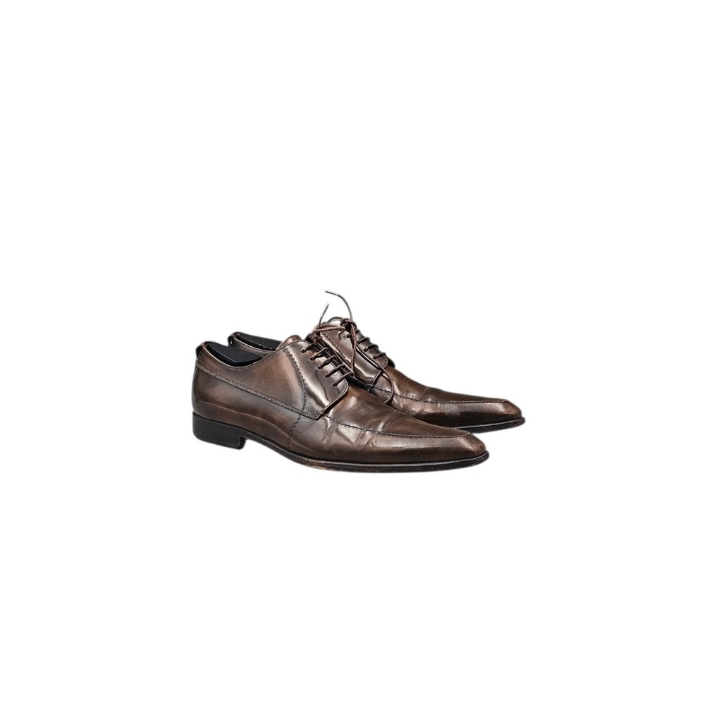 Dolce & Gabbana Men's Size 8 US Brown Patent Leather Pointed Toe Oxford Shoes